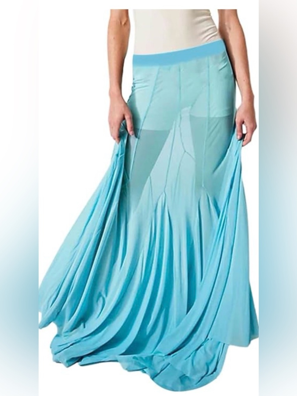 Free people golden girl mesh Maxi Skirt
